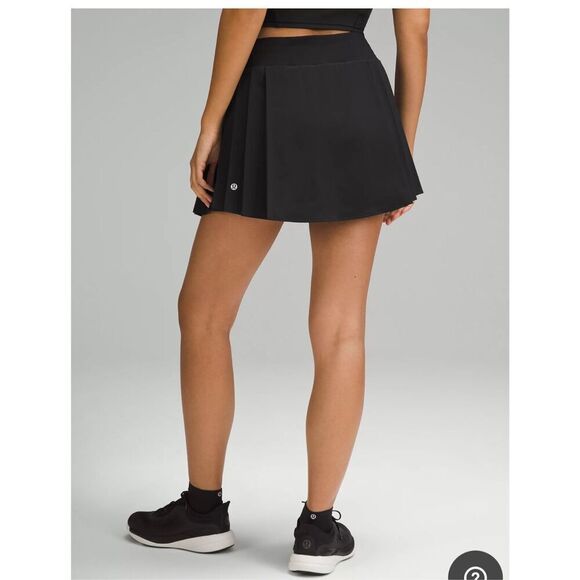 Lululemon side pleat high rise tennis skirt black 4 - Picture 11 of 11